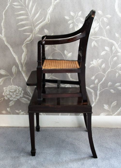SHERATON STYLE CHILDS HIGH CHAIR - ADDITIONAL PHOTO 4