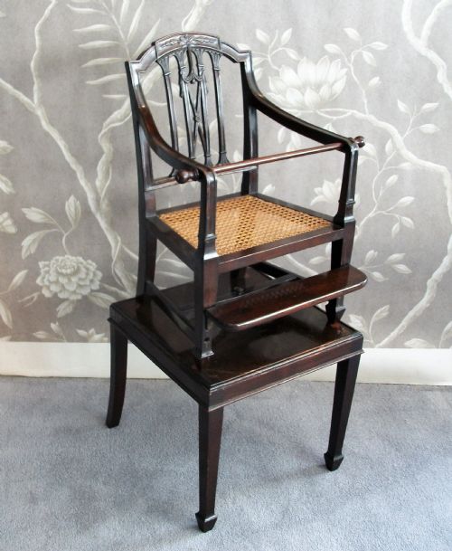 SHERATON STYLE CHILDS HIGH CHAIR - ADDITIONAL PHOTO 9
