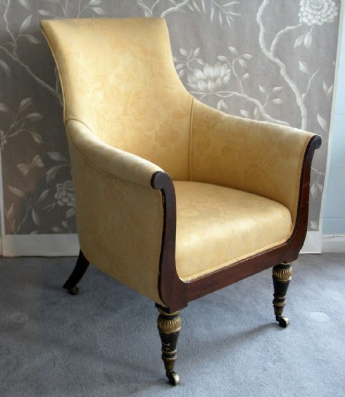 regency library armchair - CATEGORY: ANTIQUE CHAIRS - DATED REGENCY