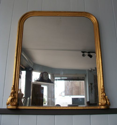 A STUNNING VICTORIAN GILT OVER MANTEL MIRROR - ADDITIONAL PHOTO 2