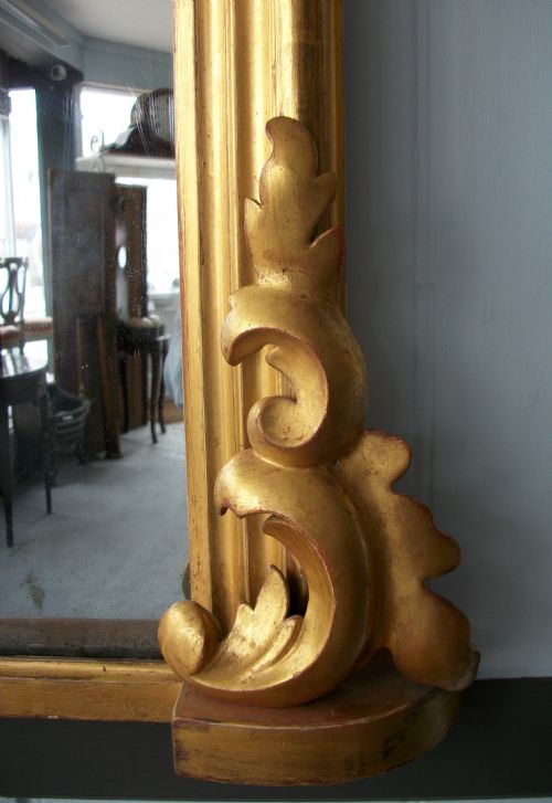 A STUNNING VICTORIAN GILT OVER MANTEL MIRROR - ADDITIONAL PHOTO 4