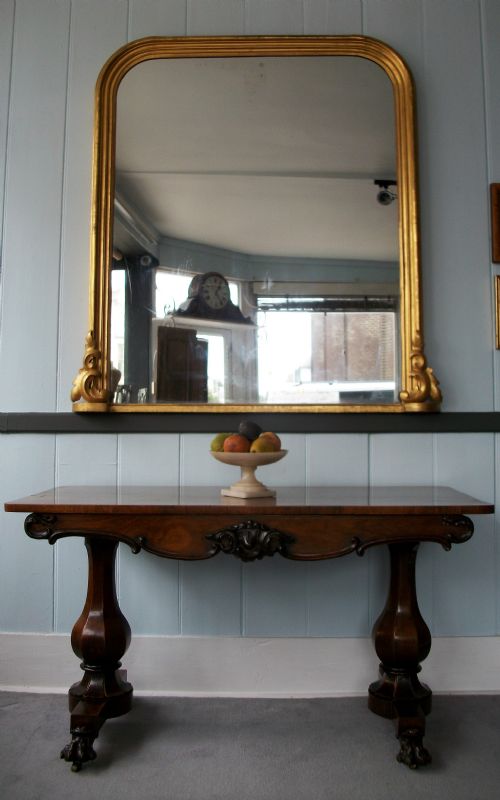 A STUNNING VICTORIAN GILT OVER MANTEL MIRROR - ADDITIONAL PHOTO 1