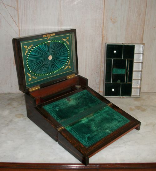 COROMANDEL TRAVELLING WRITING SLOPE BOX - ADDITIONAL PHOTO 3