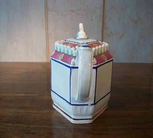 RARE OCTAGONAL PEARLWARE TEAPOT - ADDITIONAL PHOTO 9