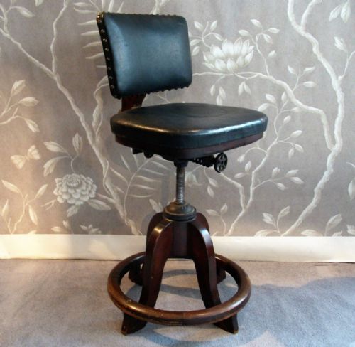 1920's revolving architect's chair - CATEGORY: ANTIQUE CHAIRS - DATED 1920