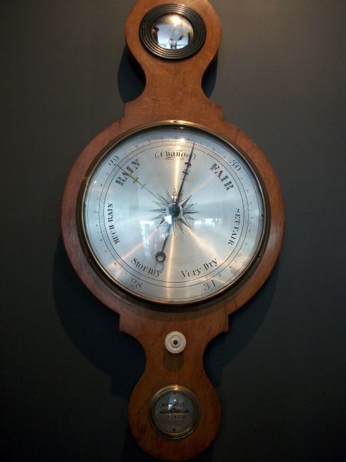 19TH CENTURY WHEEL BAROMETER - ADDITIONAL PHOTO 1