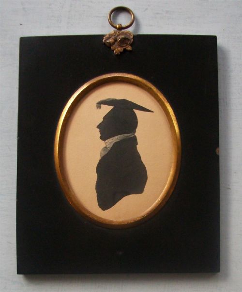 early 19th century portrait miniature silhouette of mr c grenside - CATEGORY: ANTIQUE ART - DATED GEORGIAN