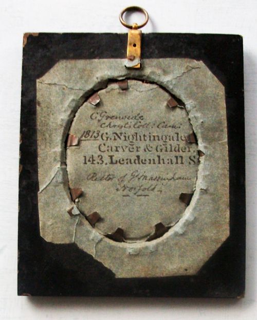 EARLY 19TH CENTURY PORTRAIT MINIATURE SILHOUETTE OF MR C GRENSIDE - ADDITIONAL PHOTO 2