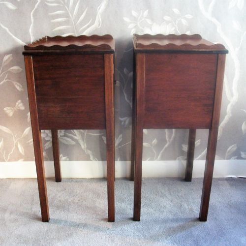PAIR OF GEORGIAN MAHOGANY BEDSIDE CUPBOARDS - ADDITIONAL PHOTO 2