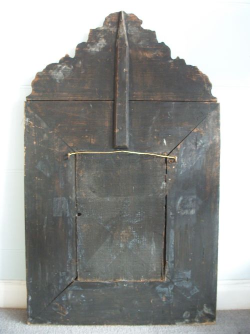 AN ANTIQUE NAPOLEON III CUSHION MIRROR - ADDITIONAL PHOTO 3