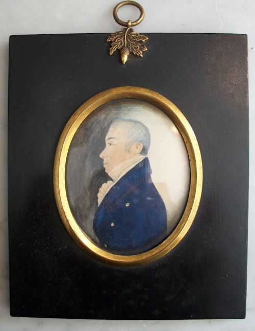 PAIR OF PORTRAIT MINIATURES OF BISHOP OF ELY AND HIS WIFE - ADDITIONAL PHOTO 1