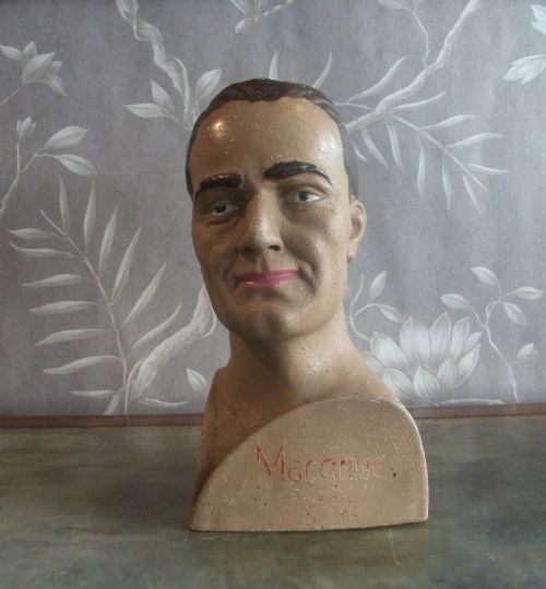 1920 MALE SHOP DISPLAY MILLINERY HEAD - ADDITIONAL PHOTO 1