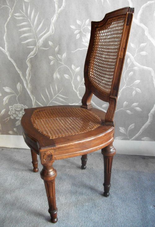 PAIR OF ITALIAN NEOCLASSICAL WALNUT CHAIRS - ADDITIONAL PHOTO 9