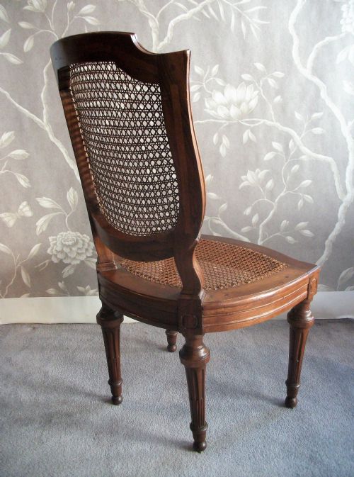 PAIR OF ITALIAN NEOCLASSICAL WALNUT CHAIRS - ADDITIONAL PHOTO 8