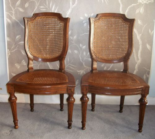 PAIR OF ITALIAN NEOCLASSICAL WALNUT CHAIRS - ADDITIONAL PHOTO 12
