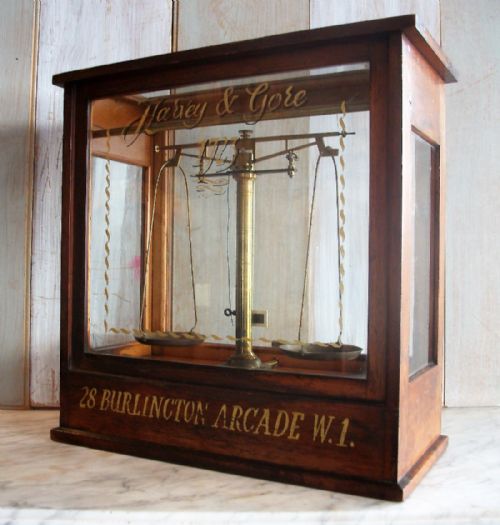 a set of brass jewellers scales circa 1900' - CATEGORY: ANTIQUE MISCELLANEOUS - DATED 1900