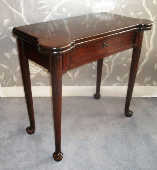 george ii walnut card games table - CATEGORY: ANTIQUE TABLES - DATED 1750