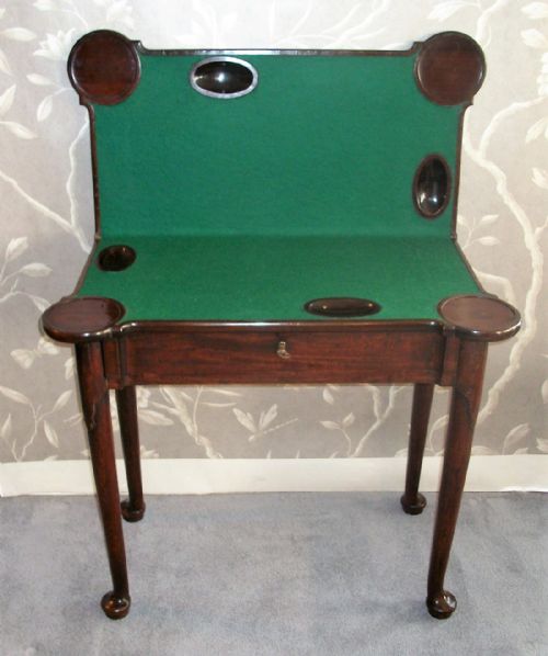 GEORGE II WALNUT CARD GAMES TABLE - ADDITIONAL PHOTO 2