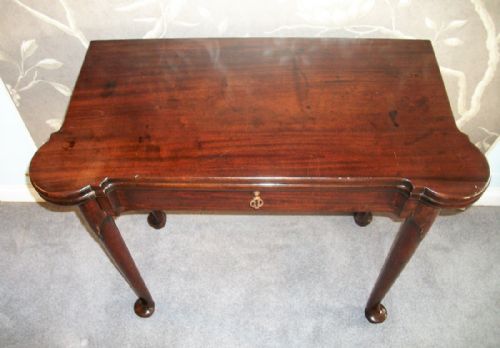 GEORGE II WALNUT CARD GAMES TABLE - ADDITIONAL PHOTO 3