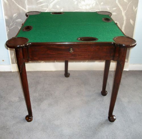 GEORGE II WALNUT CARD GAMES TABLE - ADDITIONAL PHOTO 4
