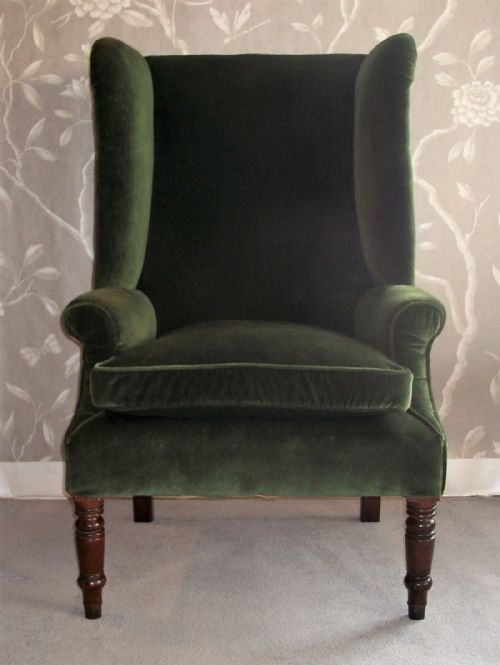 ANTIQUE WING BACK ARMCHAIR CIRCA 1830 - ADDITIONAL PHOTO 1