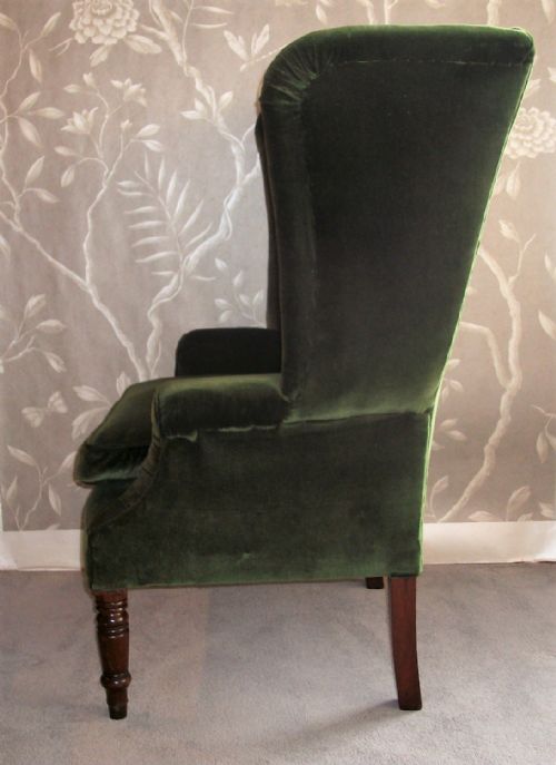 ANTIQUE WING BACK ARMCHAIR CIRCA 1830 - ADDITIONAL PHOTO 3