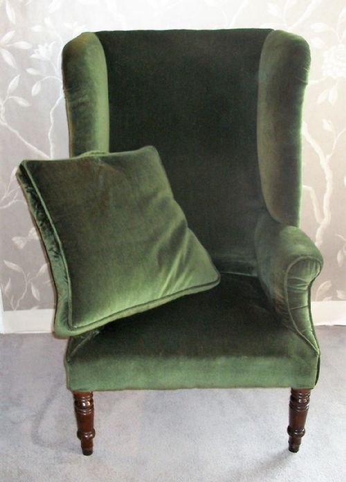 ANTIQUE WING BACK ARMCHAIR CIRCA 1830 - ADDITIONAL PHOTO 7
