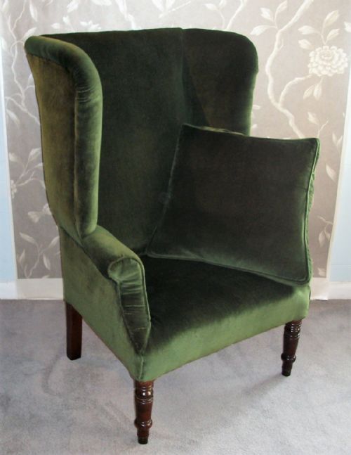 ANTIQUE WING BACK ARMCHAIR CIRCA 1830 - ADDITIONAL PHOTO 8