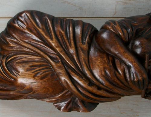 OAK CARVING OF A FEMALE GODDESS - ADDITIONAL PHOTO 4