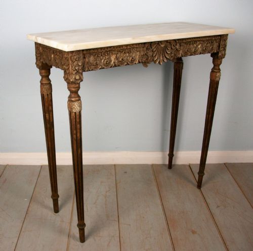 SMALL FRENCH 19TH CENTURY CONSOLE TABLE - ADDITIONAL PHOTO 4