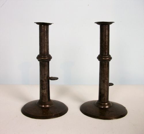 PAIR OF HOGSCRAPER CANDLESTICKS - ADDITIONAL PHOTO 1