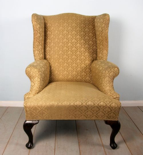 a fine quality edwardian wing back armchair of georgian design - CATEGORY: ANTIQUE CHAIRS - DATED EDWARDIAN