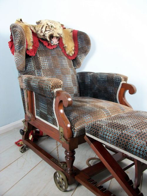 VICTORIAN METAMORPHIC WING BACK ARMCHAIR - ADDITIONAL PHOTO 1