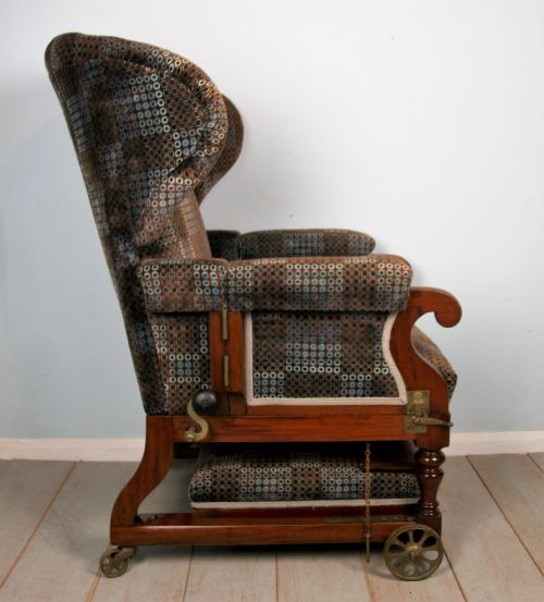 VICTORIAN METAMORPHIC WING BACK ARMCHAIR - ADDITIONAL PHOTO 4