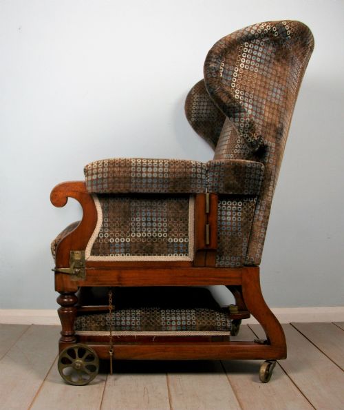 VICTORIAN METAMORPHIC WING BACK ARMCHAIR - ADDITIONAL PHOTO 5