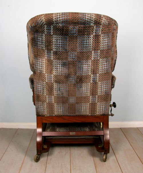 VICTORIAN METAMORPHIC WING BACK ARMCHAIR - ADDITIONAL PHOTO 6