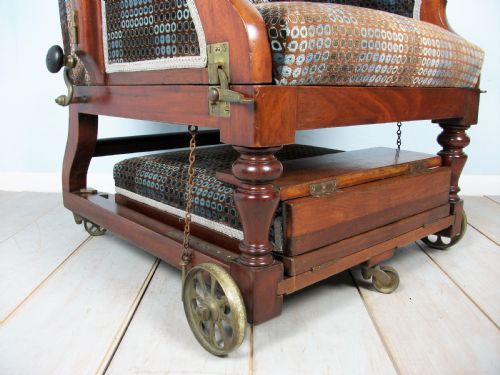 VICTORIAN METAMORPHIC WING BACK ARMCHAIR - ADDITIONAL PHOTO 8