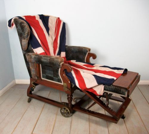VICTORIAN METAMORPHIC WING BACK ARMCHAIR - ADDITIONAL PHOTO 11