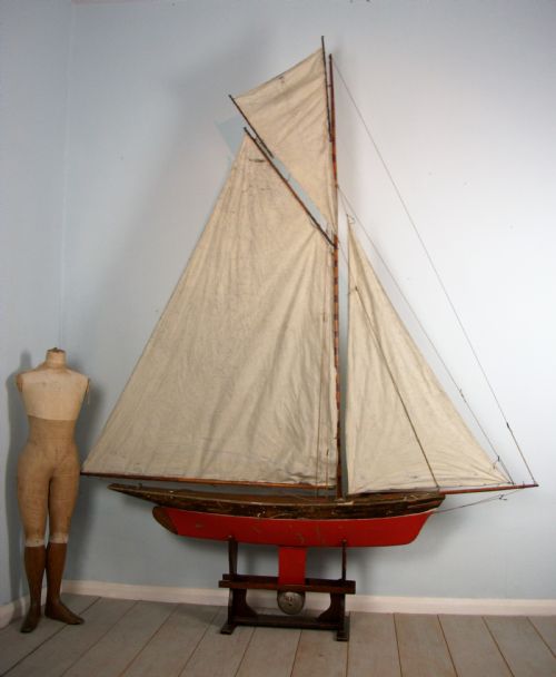 antique large pond lake yacht - CATEGORY: ANTIQUE MISCELLANEOUS - DATED 1900