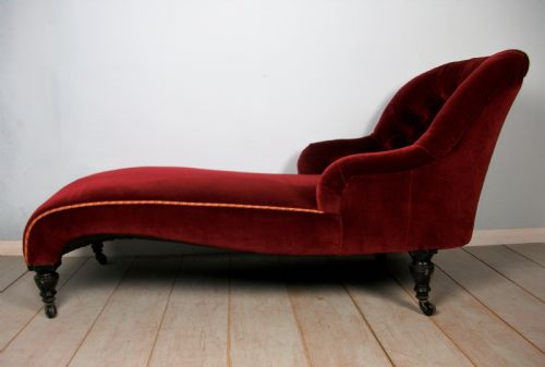 19TH CENTURY ENGLISH CHAISE LONGUE - ADDITIONAL PHOTO 2