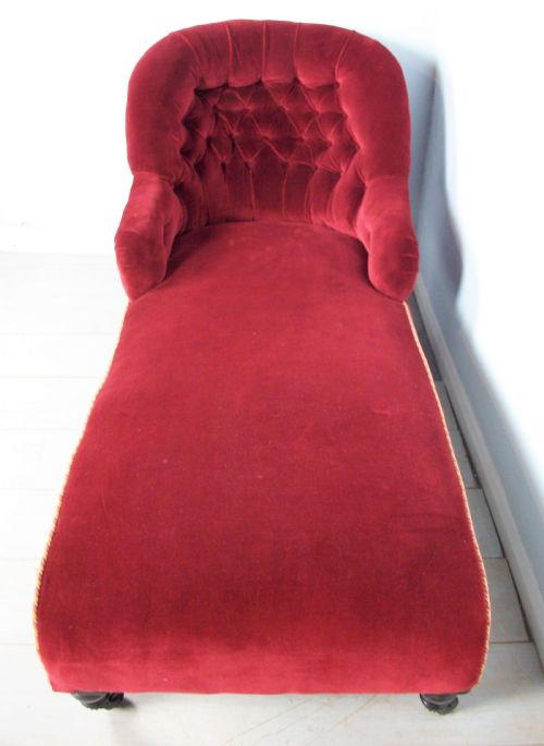 19TH CENTURY ENGLISH CHAISE LONGUE - ADDITIONAL PHOTO 4