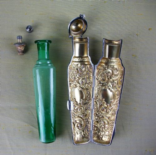 RARE VICTORIAN SILVER GILT SCENTPERFUME BOTTLE - ADDITIONAL PHOTO 3