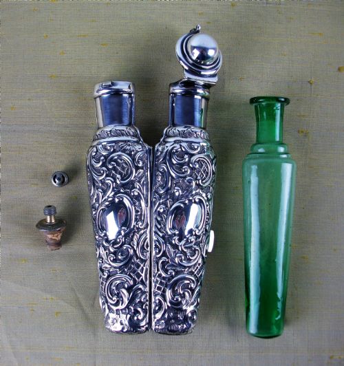 RARE VICTORIAN SILVER GILT SCENTPERFUME BOTTLE - ADDITIONAL PHOTO 5