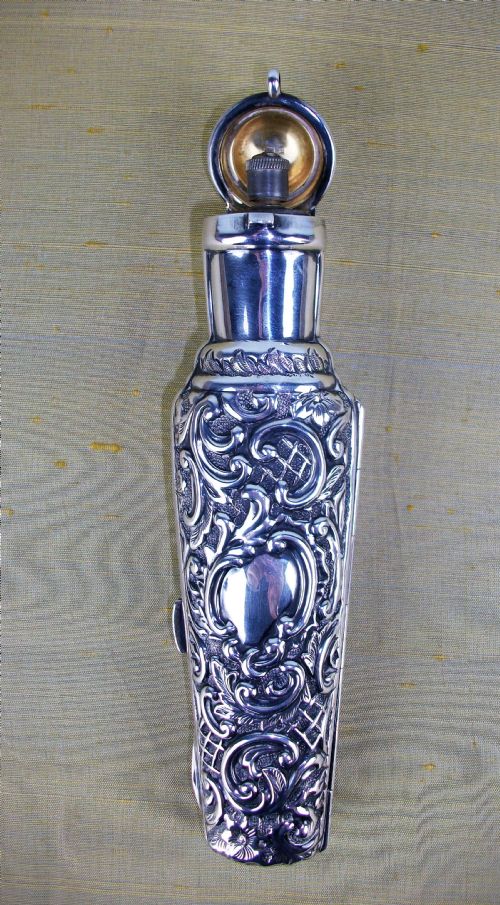 RARE VICTORIAN SILVER GILT SCENTPERFUME BOTTLE - ADDITIONAL PHOTO 12