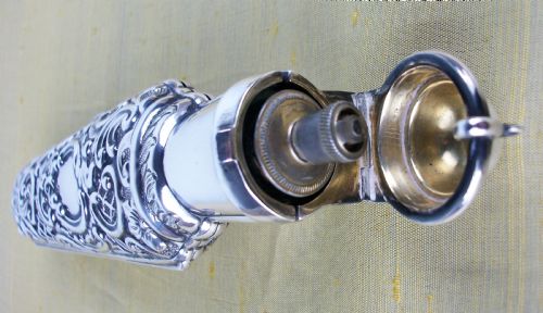 RARE VICTORIAN SILVER GILT SCENTPERFUME BOTTLE - ADDITIONAL PHOTO 13