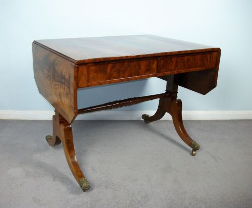 ANTIQUE REGENCY MAHOGANY SOFA TABLE BY WILKINSON LONDON - ADDITIONAL PHOTO 2
