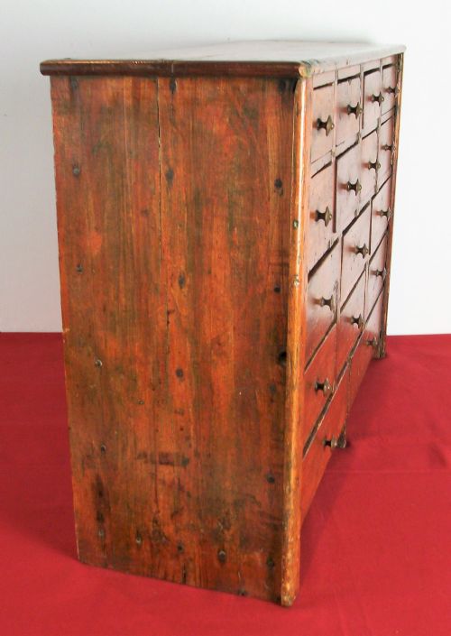 A COLLECTOR'S CABINET OF 16 DRAWERS DATED 1910 - ADDITIONAL PHOTO 5