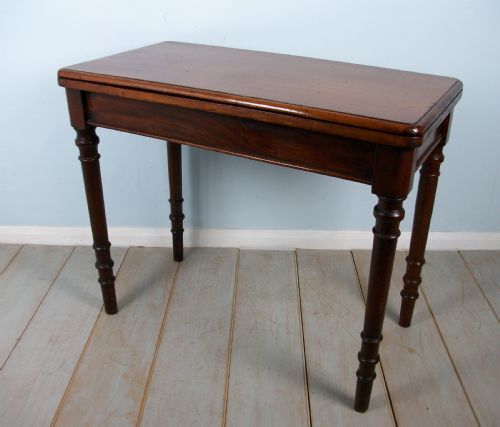 A 19TH CENTURY MAHOGANY CARD OR GAMES TABLE - ADDITIONAL PHOTO 3