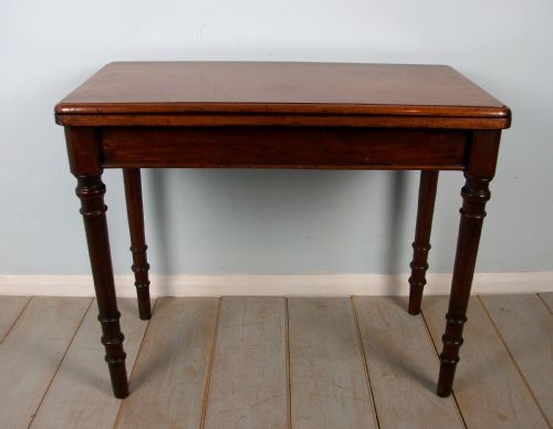 A 19TH CENTURY MAHOGANY CARD OR GAMES TABLE - ADDITIONAL PHOTO 5