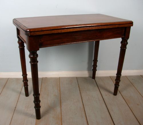 A 19TH CENTURY MAHOGANY CARD OR GAMES TABLE - ADDITIONAL PHOTO 6